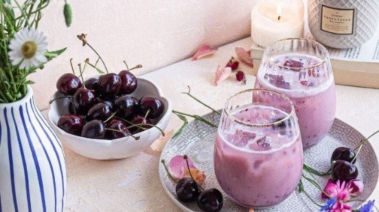 ☕ Latte de cereza y almendra 🍒✨