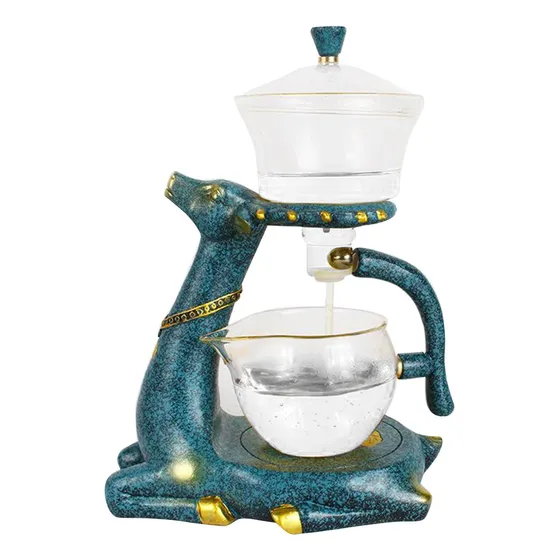 Juego De Tetera De Vidrio Para Té, Infusor Giratorio Semiaut Imagen - 1/9 Juego De Tetera De Vidrio Para Té, Infusor Giratorio Semiaut Imagen - 1/9