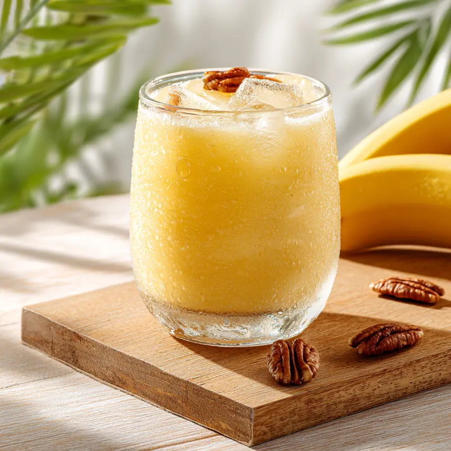 Agua fresca de Pecanas y Banano