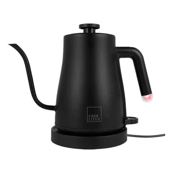 Tetera Eléctrica de Acero Inoxidable con Cuello de Cisne, Hervidor de Agua Eléctrico con Apagado Automático y Tapa Hermética, Jarra para Preparar Café, Té y más, Cap. 1 Litro, Mod. Hamburgo Imagen - 1/7 Tetera Eléctrica de Acero Inoxidable con Cuello de Cisne, Hervidor de Agua Eléctrico con Apagado Automático y Tapa Hermética, Jarra para Preparar Café, Té y más, Cap. 1 Litro, Mod. Hamburgo Imagen - 1/7
